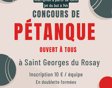 Concours en Doublette le 25 avril 2026 - Saint-Georges-du-Rosay - 72110