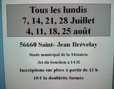 Concours de pétanque Ouvert à tous - Saint-Jean-Brévelay