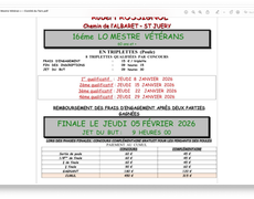 Concours de pétanque Ouvert à tous vétéran - Saint-Juéry