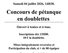 Concours de pétanque Ouvert à tous - Saint-Prest