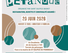 Concours en Doublette le 20 juin 2026 - Saint-Sulpice-de-Pommeray - 41000
