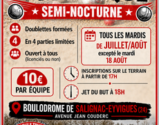 Concours de pétanque Ouvert à tous - Salignac-Eyvigues