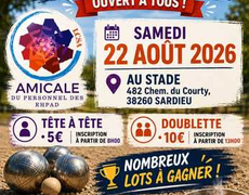 Concours en Doublette le 22 août 2026 - Sardieu - 38260