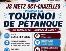 Concours en Doublette le 4 juillet 2026 - Scy-Chazelles - 57160