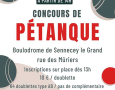 Concours de pétanque Ouvert à tous - Sennecey-le-Grand