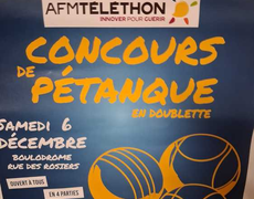 Concours en Doublette le 6 décembre 2025 - Sérent - 56460