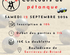 Concours de pétanque Ouvert à tous - Serrières-de-Briord