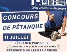 Concours en Doublette le 11 juillet 2026 - St Trivier sur Moignans