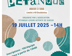 Concours en Doublette le 19 juillet 2025 - Surzur - 56450
