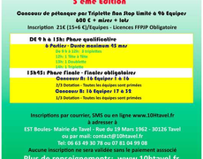 Concours en Triplette le 12 septembre 2026 - Tavel - 30126