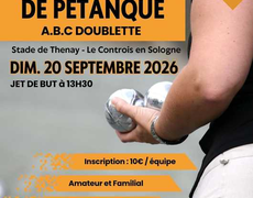 Concours en Doublette le 20 septembre 2026 - Thenay - 41400