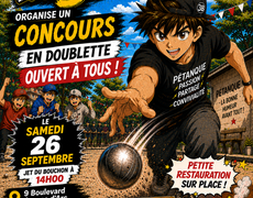 Concours en Doublette le 26 septembre 2026 - Thonville - 57380