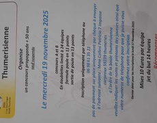 Concours en Doublette le 19 novembre 2025 - Thumeries - 59239