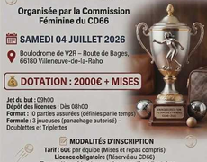 Concours de pétanque Officiel Féminin - V2R