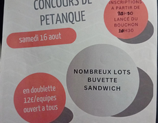 Concours en Doublette le 16 août 2025 - Vanxains - 24600