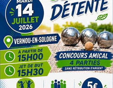 Concours en Doublette le 14 juillet 2026 - Vernou-en-Sologne - 41230