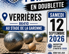 Concours en Doublette le 12 septembre 2026 - Verrières - 86410