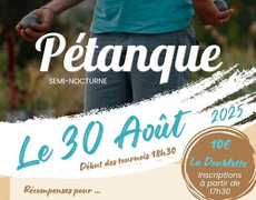 Concours en Doublette le 30 août 2025 - Villaines-la-Juhel - 53700