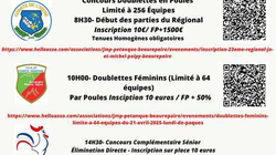 Concours en Doublette le 21 avril 2025 - Beaurepaire - 38270