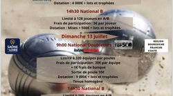 Concours en Doublette le 13 juillet 2025 - Bourbon-Lancy - 71140