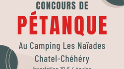 Concours en Doublette le 29 juin 2024 - Chatel-Chéhéry - 08250
