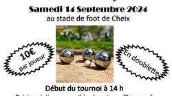 Concours en Doublette le 14 septembre 2024 - Cheix-en-Retz - 44640