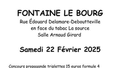 Concours en Triplette le 22 février 2025 - Fontaine-le-Bourg - 76690