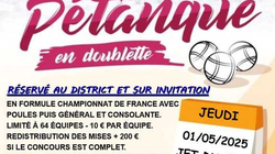 Concours en Doublette le 1 mai 2025 - Grenay - 62160