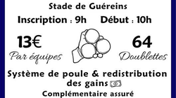 Concours en Doublette le 31 août 2024 - Guéreins - 01090