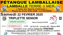 Concours en Triplette le 22 février 2025 - Lamballe - 22400