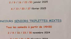 Concours en Triplette le 21 novembre 2024 - Le Pouliguen - 44510