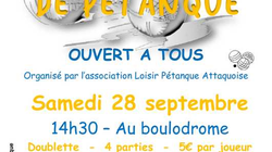 Concours en Doublette le 28 septembre 2024 - Les Attaques - 62730