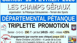 Concours en Triplette le 15 février 2025 - Les Champs-Géraux - 22630