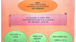 Concours en Doublette le 22 juin 2024 - Mons-en-Barœul - 59370
