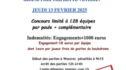 Concours en Triplette le 13 février 2025 - Montluçon - 03100