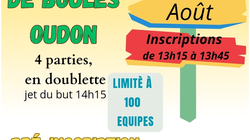 Concours en Doublette le 3 août 2024 - Oudon - 44521