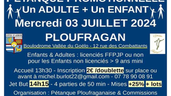 Concours en Doublette le 3 juillet 2024 - Ploufragan - 22440