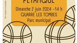 Concours en Doublette le 2 juin 2024 - Quarré-les-Tombes - 89630