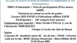 Concours en Doublette Mixte le 1 février 2025 - Rouen - 76000