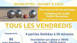 Concours en Doublette le 12 juillet 2024 - Sainte-Hermine - 85210