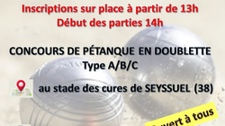 Concours en Doublette le 22 juin 2024 - Seyssuel - 38200