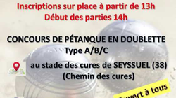 Concours en Doublette le 5 octobre 2024 - Seyssuel - 38200