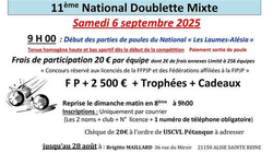 Concours en Doublette Mixte le 6 septembre 2025 - Venarey-les-Laumes - 21150