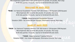 Concours en Doublette le 6 août 2025 - Villemolaque - 66300