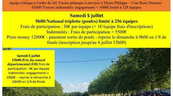 Concours en Triplette le 5 juillet 2025 - Yzeure - 03400