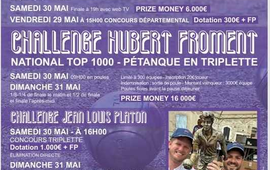 Concours de pétanque Officiel Vétéran en Triplette le 29 mai 2026 - Lieu à définir (07) - Ardèche - 07
