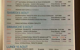 Concours de pétanque Officiel Vétéran en Triplette le 7 août 2026 - Lieu à définir (12) - Aveyron - 12