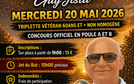 Concours de pétanque Officiel Vétéran en Triplette le 20 mai 2026 - Lieu à définir (27) - Eure - 27
