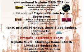 Concours de pétanque Officiel en Triplette le 12 septembre 2026 - Lieu à définir (71) - Saône-et-Loire - 71