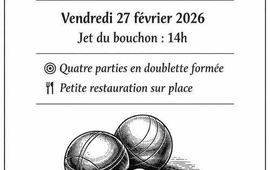 Concours de pétanque Ouvert à tous en Doublette le 27 février 2026 - Metz - Moselle - 57